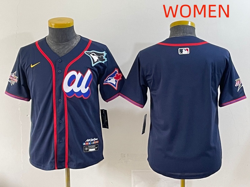 women 2025 Toronto Blue Jays blank dark blue 2025 MLB All Star Nike  Jersey style 5